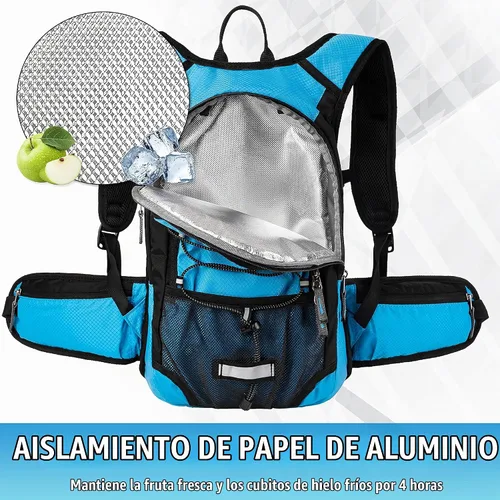 Vista 2 de Mochila de hidratación para senderismo con bolsa de agua - Miracol Bolsa de agua aislada con vejiga de 2L