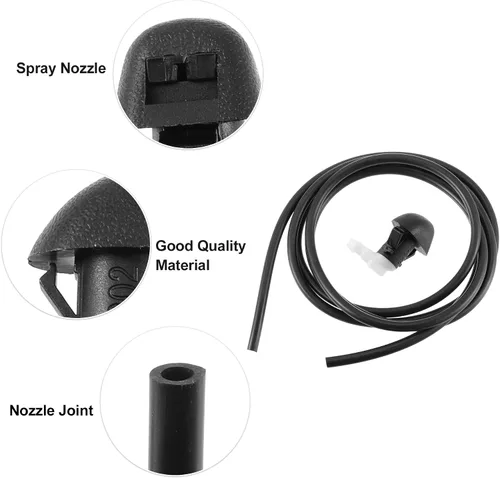 Vista 4 de ACROPIX Boquilla de limpiaparabrisas delantero para Honda Pilot, paquete de 9, color negro