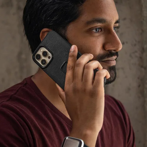 Vista 9 de Peak Design Funda para Teléfono Móvil Everyday para iPhone 14, Carbón, Perfil Delgado, Protección contra Caídas de 6 pies, Carcasa de Tela