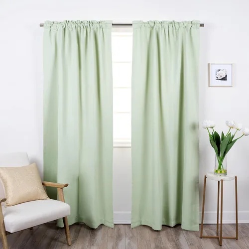 Vista 39 de Best Home Fashion Paneles de cortinas opacas de alta calidad, con aislamiento térmico sólido, cortinas opacas para tratamiento de ventanas