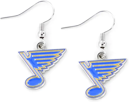 Vista 8 de aminco NHL womens NHL Logo Dangler Earrings