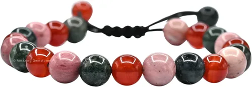 Vista 44 de Amazing Gemstone Pulsera de control de ira – Howlita Amazonita Lava Juego de pulseras para hombres y mujeres, curativa, calmante, ansiedad, alivio