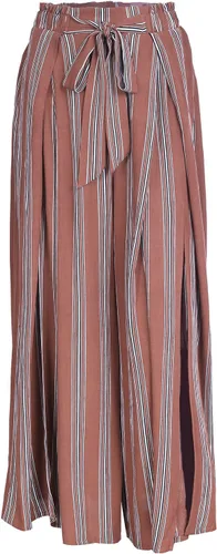 Vista 4 de BerryGo - Pantalones de pierna ancha, cintura alta, con rayas