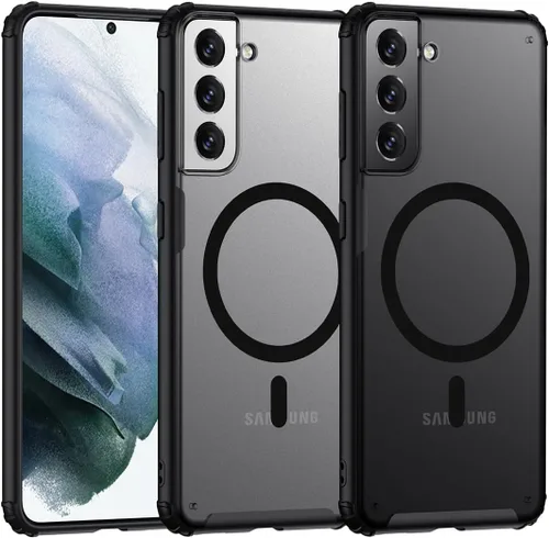 Vista 7 de TIANNIUKE Funda magnética para Samsung Galaxy Note 10 Plus, translúcida mate antihuellas, compatible con MagSafe, ajuste delgado, a prueba de Negro