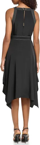 Vista 3 de Karl Lagerfeld Paris - Vestido midi con costuras en contraste para mujer