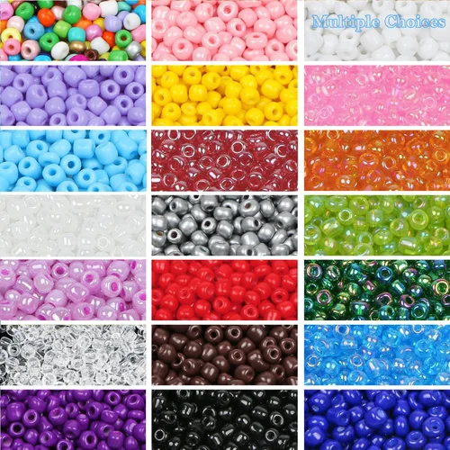 Vista 7 de 1300 cuentas sueltas redondas de cristal morado oscuro de 0.157 in para fabricación de joyas