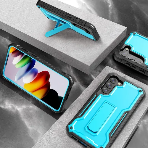 Vista 5 de ExoGuard Funda para Samsung Galaxy S23 Plus, funda de goma resistente a prueba de golpes con protector de pantalla para teléfono Samsung S23 Plus