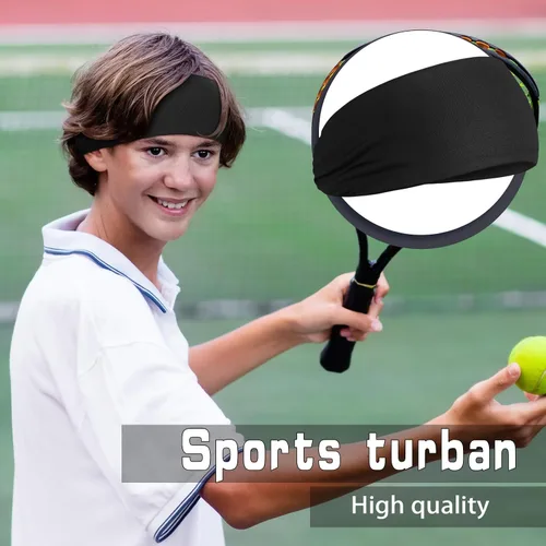 Vista 3 de Deekin 6 diademas para niños y niños, bandas atléticas para niños, diademas de fútbol para niños, bandas de sudor elásticas que absorben el sudor