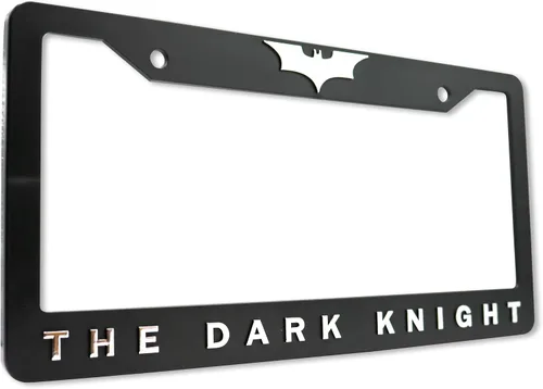 Vista 5 de Dark Knight V2 - Marco elevado 3D para matrícula 1 paquete de cubierta para placa de automóvil Soporte universal negro de Estados Unidos