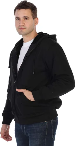 Vista 4 de Gioberti Chaqueta con capucha de forro polar pesado para hombre