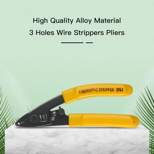 Vista 4 de CFS-3 Pelacables de fibra óptica de 3 orificios de puerto de fibra óptica con mango de 6 pulgadas - Llave hexagonal ajustable para chaqueta
