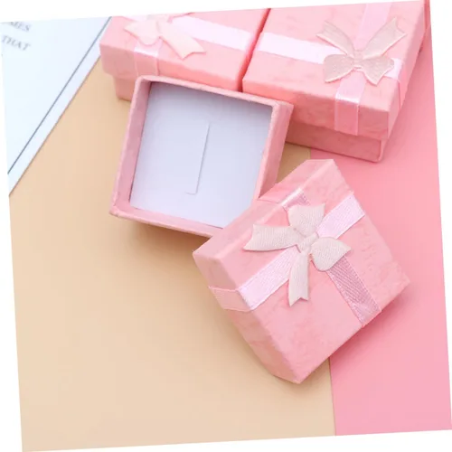 Vista 5 de Joyero para mujer, organizador de aretes para mujer, estuche pequeño para pulsera, organizador de joyas, caja de regalo, caja de regalo pequeña