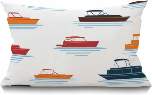 Vista 19 de Smooffly Funda de almohada de granja de playa, estrellas de mar y mares, océanos, cielo azul, conchas sobre la arena, fundas de almohada decorativas