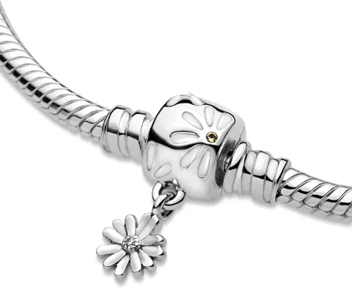 Vista 5 de PANDORA Moments - Pulsera de plata de ley 925 con cierre de margarita