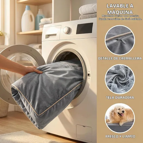 Vista 8 de Cama ortopédica jumbo para perros grandes, cama para perro de espuma viscoelástica de 7 pulgadas de grosor con funda de almohada extraíble, lavable