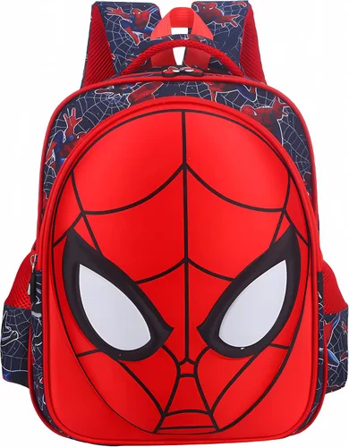 Vista 9 de SUFRAH Mochila de dibujos animados de 13 pulgadas Rojo y Azul Comic Impermeable Durable Ligero Bookbag Moda Causal Bolsa de Viaje, estilo 2, dibujos