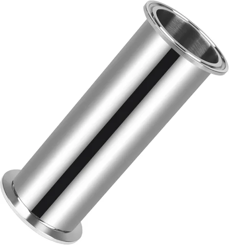 Vista 10 de Tubo de tres abrazaderas Tubo de 1,5 pulgadas OD Tubo de carrete sanitario Longitud del tubo de 12 pulgadas Extremo de abrazadera OD 1.988 in Tubo