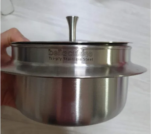 Vista 5 de Olla de tierra coreana (TTukbaegi), olla de acero inoxidable con tapa que permite la inducción, olla de cocina saludable ollas de cocina