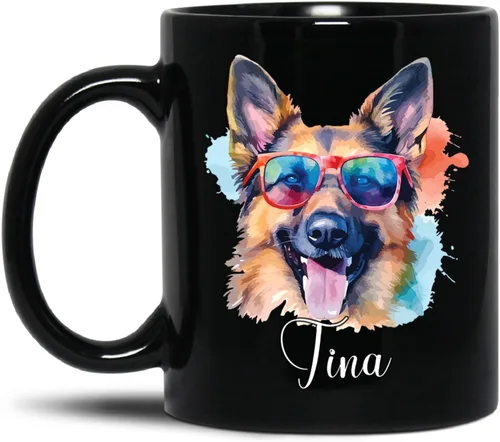 Vista 7 de Customized Boston Terrier Mug With Name, Boston Terrier Wearing Sunglasses Coffee Mug, Pet Dog Cup, New Dog Cup, Personalized Pet Memorial Mug Gift