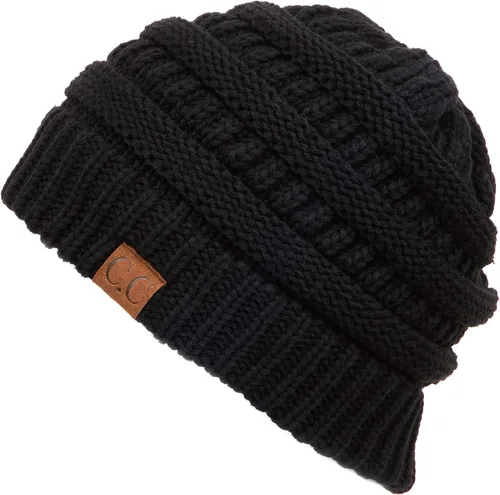 Vista 13 de C.C Trendy Warm Chunky Soft Stretch Cable Knit Beanie