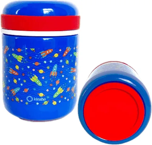 Vista 4 de Termo para comida caliente, tarro de boca ancha aislado de acero inoxidable para el almuerzo, recipiente de sopa para niños, preescolar, a prueba