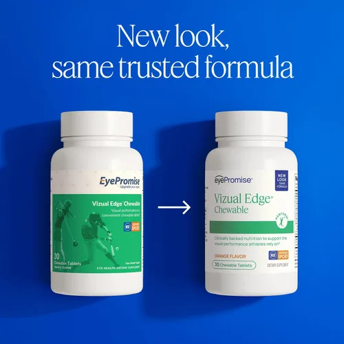 Vista 2 de EyePromise Vizual Edge Chew Performance - Vitamina para los ojos con certificación NSF para el deporte y la vitamina oficial para los ojos