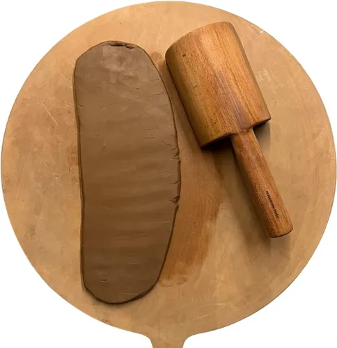 Vista 8 de MakeMake Herramientas Mazo de arcilla de madera hecho a mano 20oz Mazo de cerámica Mazo de cerámica