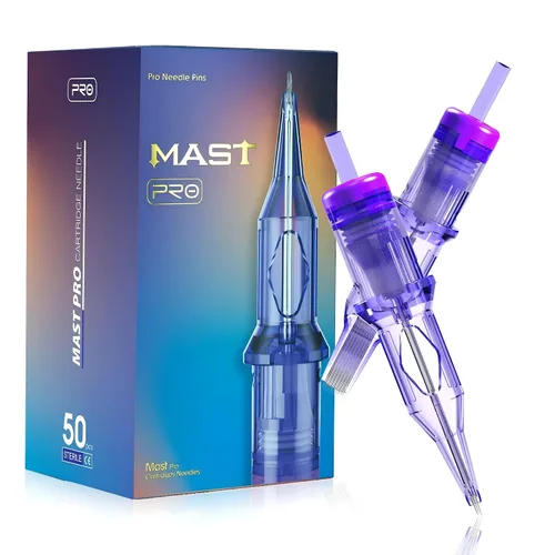 Vista 11 de Mast Tattoo Pro Cartuchos Agujas con Membrana Tamaños Mixtos Caja de 50 Pcs (10RL)