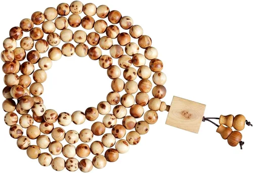 Vista 9 de Zen Dear Thuja Wooden Bracelet Necklace Prayer Beads Mala Wristband