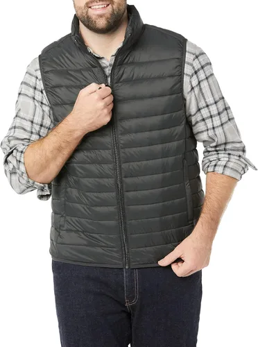 Vista 3 de Tienda Essentials - Chaleco para hombre acolchado, ligero y resistente al agua, incluye bolsa para empacarlo