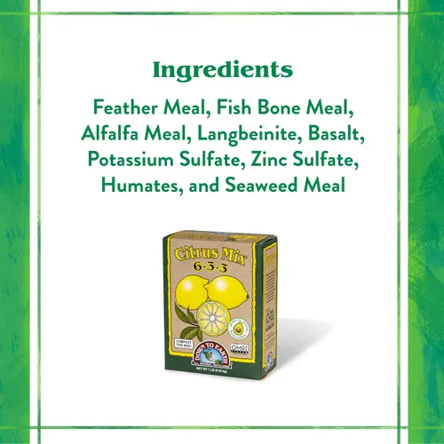 Vista 4 de Down To Earth All Natural Fertilizers Mezcla orgánica de cítricos - Alimento vegetal para limones, limas, naranjas y aguacates 6-3-3, 1 lb