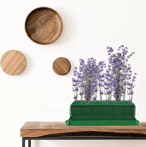 Vista 7 de Boao 2 piezas de soporte de espuma floral con espuma floral para flores frescas, cuenco para mesa de centro de mesa, arreglo floral, rectangular