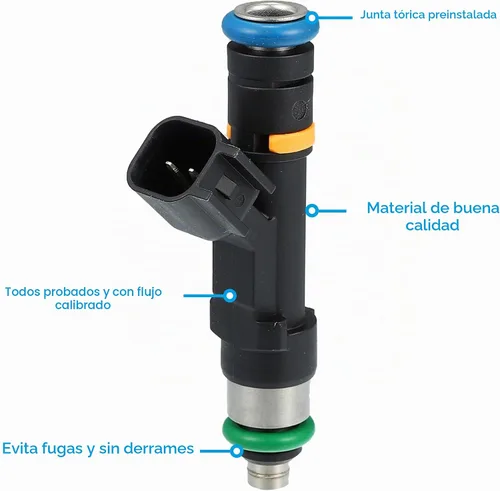 Vista 3 de AUTOHAUX 4 piezas L3G513250 Inyector de combustible para Mazda MX-5 Miata 2006-2015 y Mazda 3, 5, 6 modelos