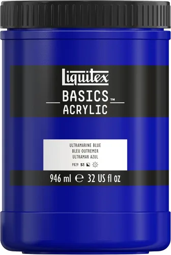 Vista 30 de Liquitex - Pintura acrílica BASICS, tubo de 4 onzas, tono azul cobalto