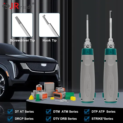 Vista 6 de Kit de conectores Deutsch JRready DW1008, conector de 2 pines gris, conector impermeable DT de 3, 4, 6, 8, 12 pines, contactos estampados