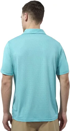 Vista 3 de Polo de golf para hombre, de secado rápido, ligero, de manga corta, camisetas con cuello SPF para exteriores