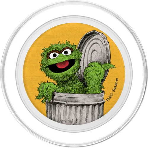 Vista 2 de Sesame Street Oscar the Grouch PopSockets MagSafe PopGrip para iPhone
