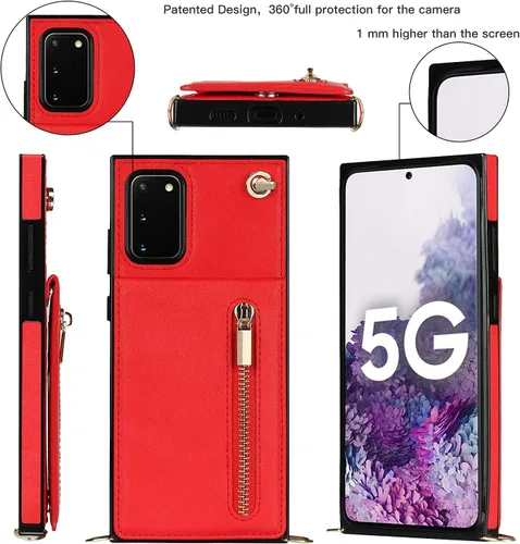 Vista 3 de Funda compatible con Samsung Galaxy S20 de 6.2 pulgadas, bolso de bolsillo, correa de hombro, elegante funda protectora para Samsung Galaxy S20