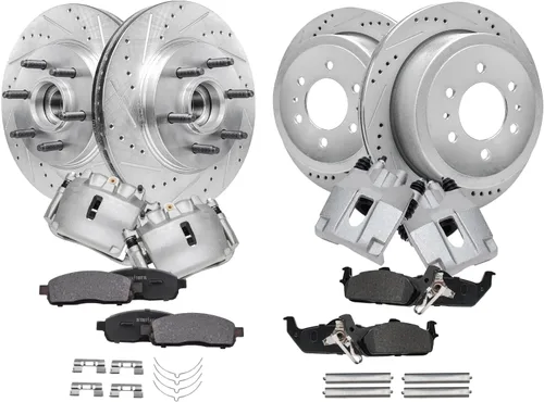 Vista 47 de Detroit Axle - 4 rotores de freno para Chevrolet Cruze 2014 2015 [modelos de motores de gas] Rotores de freno de disco perforados y ranurados