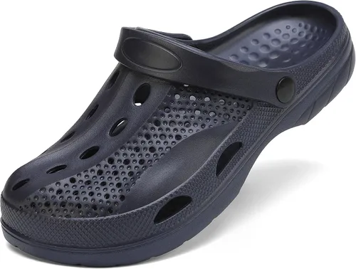 Vista 15 de SOSOWHLTE - Zueco con soporte de arco para hombre y mujer, zapatos de jardín unisex cómodos sin cordones, pantuflas informales para exteriores