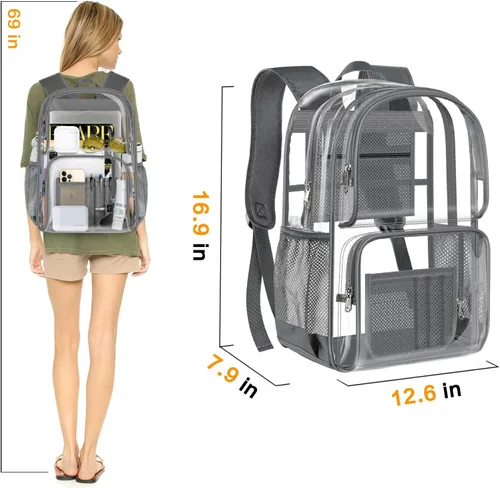 Vista 5 de PAMANO Mochila transparente D2, Gris, D Taza