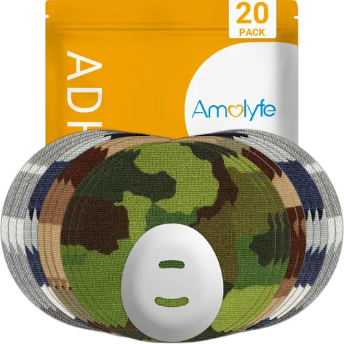 Vista 14 de Parches Dexcom G7, 20 piezas de parches adhesivos impermeables Dexcom Stelo, 1 pieza de cubierta protectora reutilizable para sensor CGM