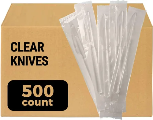 Vista 9 de 3X Horquillas de plástico transparente resistentes envueltas individualmente, resistentes como cubiertos de plata, paquete de 100 horquillas