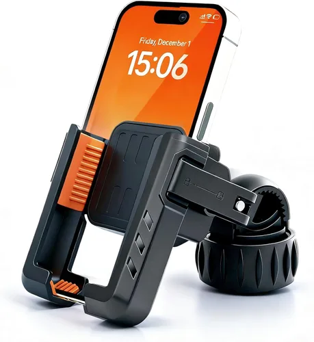 Vista 10 de Soporte de Teléfono para Motocicleta y Bicicleta, Clip Soporte para Teléfono Celular de Bicicleta, Abrazadera para Manillar de Bicicleta y Scooter