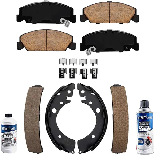 Vista 30 de Detroit Axle - Kit de freno trasero para Chrysler Town & Country Dodge Grand Caravan VW Routan, repuesto de pastillas de freno de cerámica