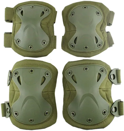 Vista 13 de Rodilleras tácticas de camuflaje y coderas para Airsoft Paintball Caza Ejército Patín Deportes al aire libre