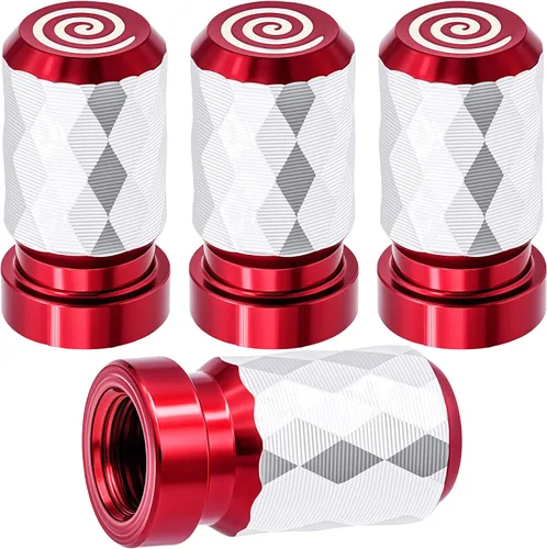 Vista 65 de 4 piezas de tapas de vástago de válvula de neumático de automóvil, tapas de válvula de aire de neumático a prueba de fugas de aleación de aluminio