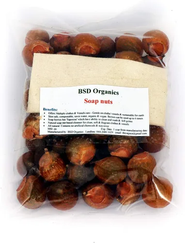 Vista 2 de BSD Organics Nueces de jabón (Reetha, Areetha, kunkudukaialu) - 2.2 lbs (bolsa gratis)(2.2 libras)