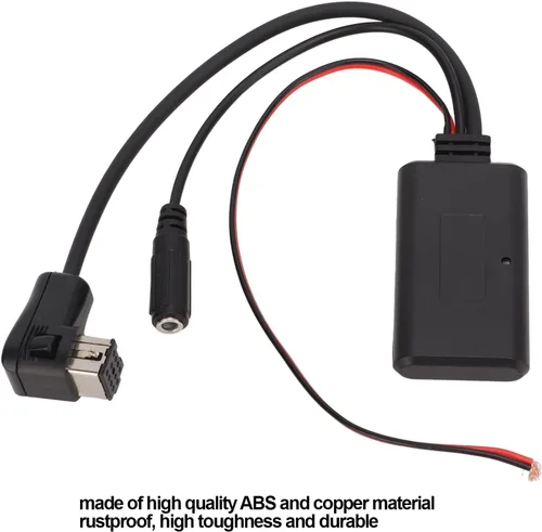 Vista 2 de Fydun Adaptador Bluetooth AUX de coche Bluetooth conector para módulo estéreo de audio Cable de audio estéreo adaptador de entrada AUX con micrófono