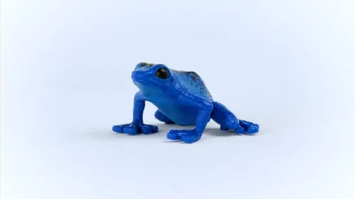 Vista 3 de Schleich Wild Life - Juguetes de selva tropical de animales salvajes para niños, juguete de rana de dardos venenosos, azul, edades 3+
